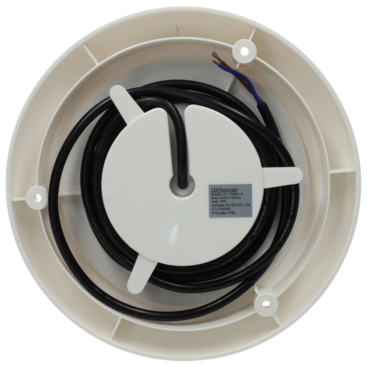 Luz de Piscina LED 18W IP68 12/24V – Branco Neutro 4000K