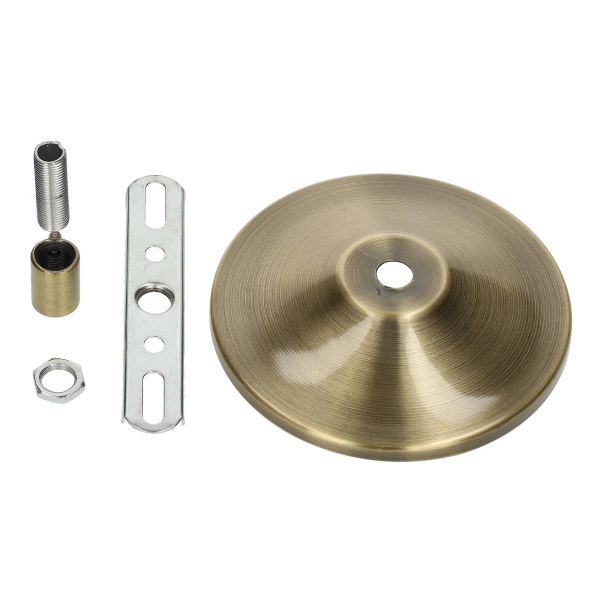 Roseta de Teto Vintage Dourada para Candeeiro Suspenso Ø101mm Estilo Retro