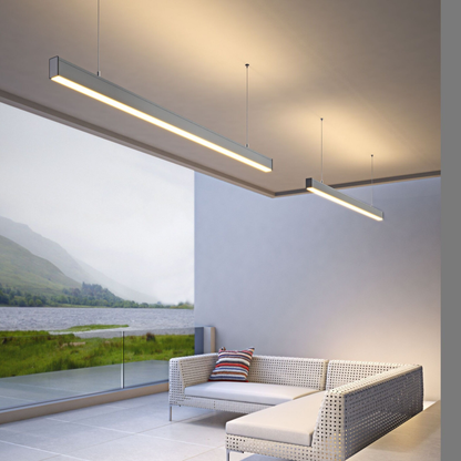 Perfil de Alumínio Retangular para Faixa LED 66×35×2000mm com Difusor Opalino