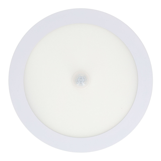 Downlight Circular LED 18W com Sensor de Presença PIR 1620lm Branco Frio 6000K Quente 3000K Ø220mm
