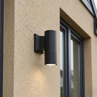 Aplique de Parede Moderno 1xGU10 IP54 Alumínio | Interior e Exterior | Preto 