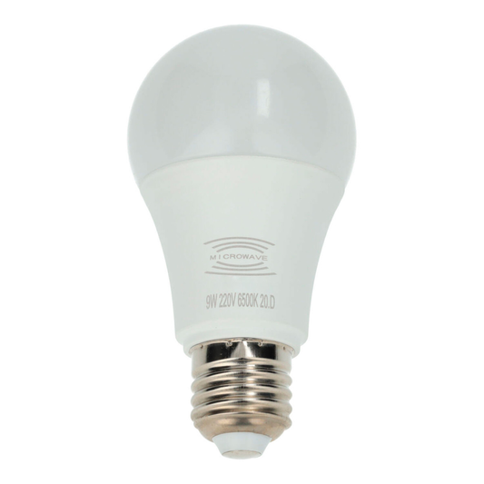Lâmpada LED E27 9W com Sensor de Movimento Radar + Crepuscular 850lm 6500K 3000K IP20