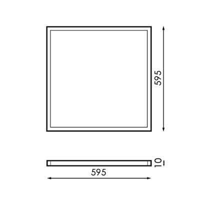 Painel LED Smarthome 60x60cm 40W RGB+3CCT | App Tuya + Comando | IP40 Dimensões