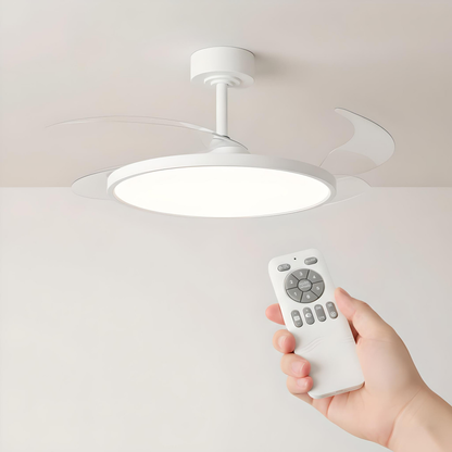 Ventoinha de Teto com Pás Retráteis e Luz LED 36W 3CCT | Motor DC 30W 