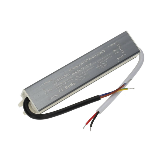 Transformador LED IP67 12V 36W 3A Fonte de Alimentação À Prova de Água Exterior