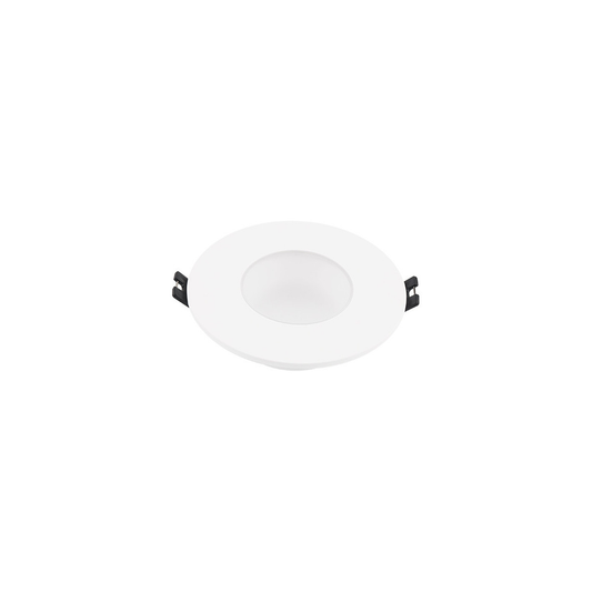 Aro Encastrável IP65 Ø110mm para Lâmpada Dicróica GU10 GU5.3 Policarbonato Branco Casa de Banho