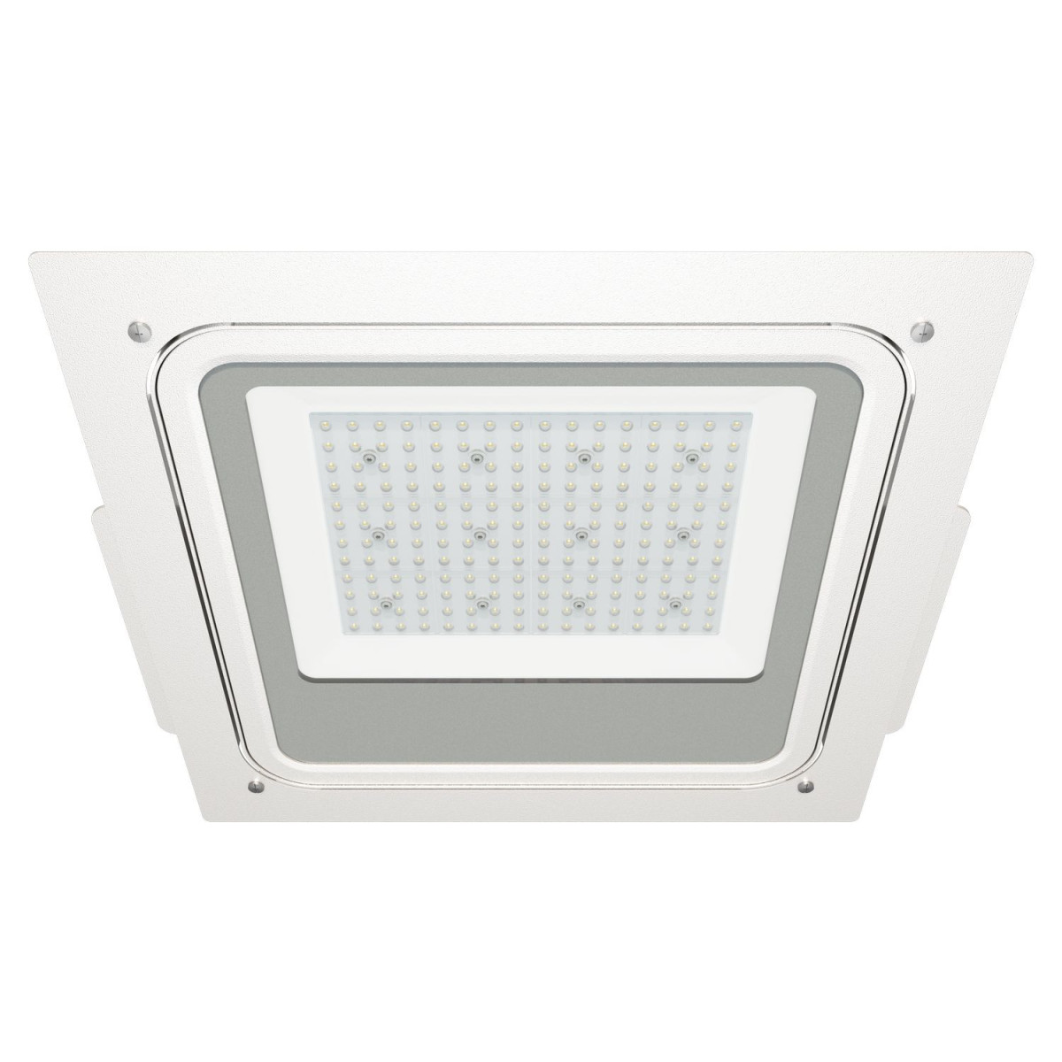 Projetor LED ATEX 100W 120º IP66 Superfície ou Embutir Postos de Combustível Lumileds 16000lm 5700K