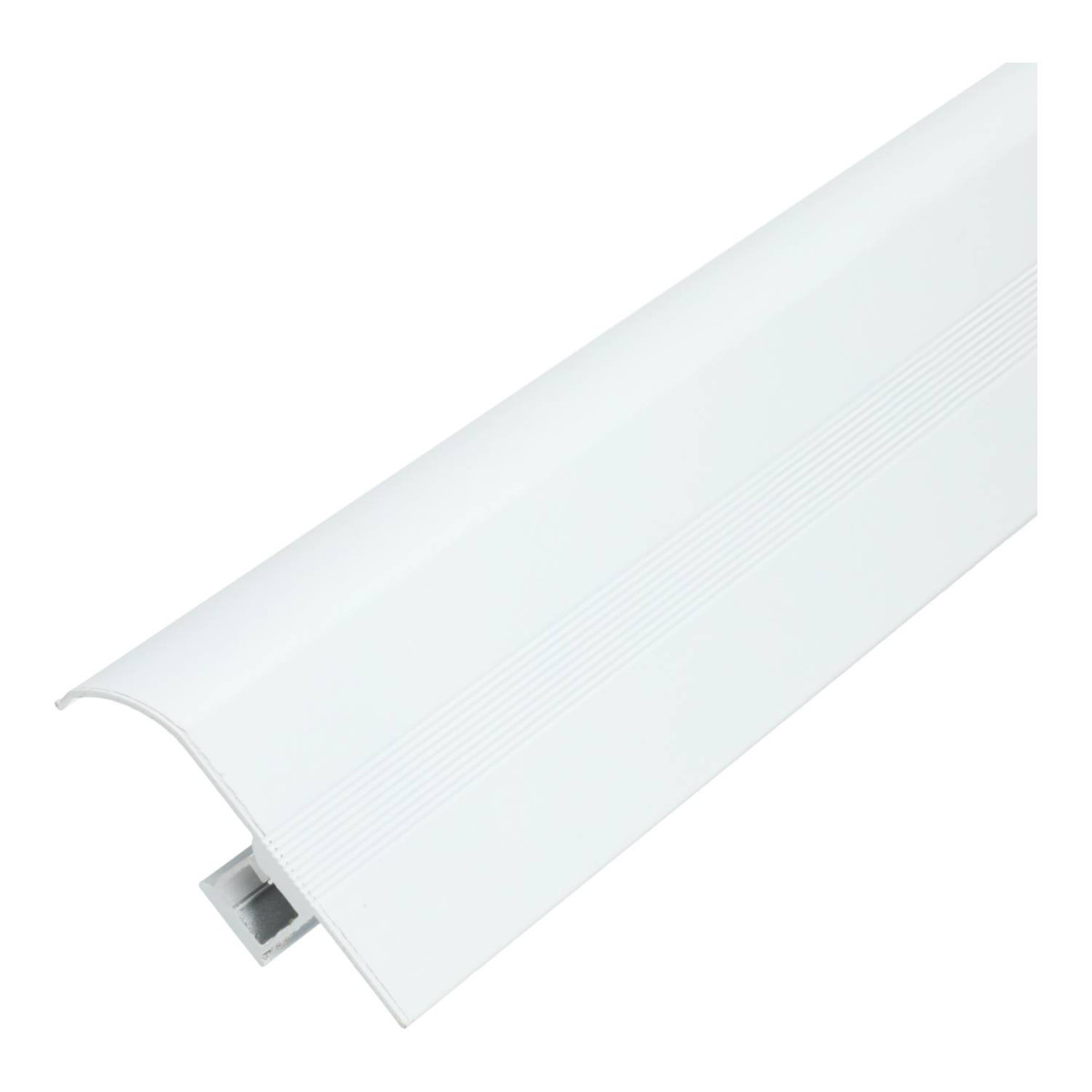Perfil de Alumínio para Rodapé LED 2m com Difusor Opalino