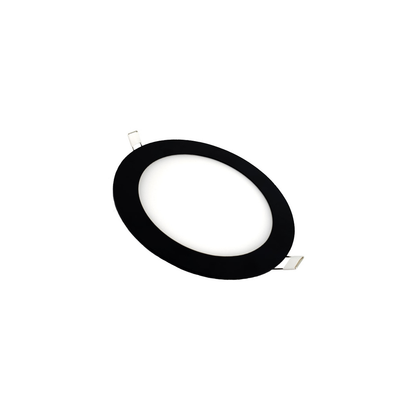 Downlight Circular LED 18W Preto Ultra Plano 1620lm Branco Frio 6500K Neutro 4000K Quente 3000K Ø220mm