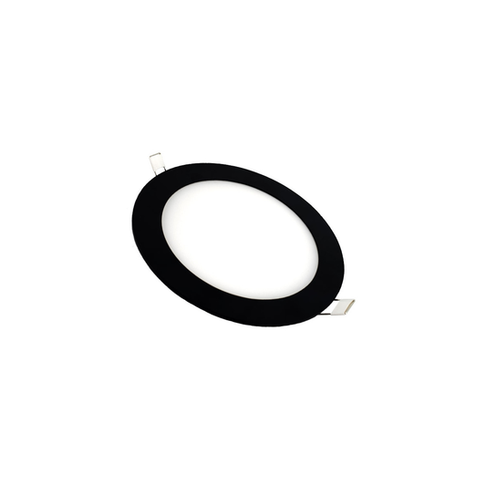 Downlight Circular LED 18W Preto Ultra Plano 1620lm Branco Frio 6500K Neutro 4000K Quente 3000K Ø220mm