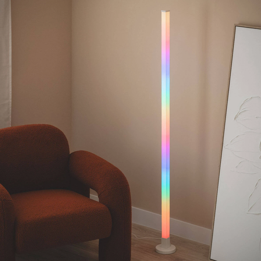Candeeiro de Pé LED Inteligente RGBIC de Canto 10W | Com Comando (1,5m)