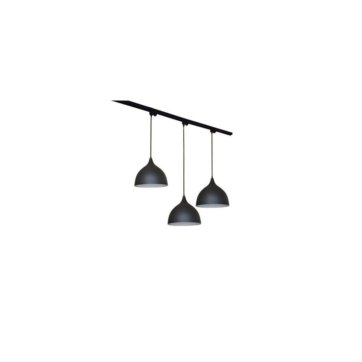 Adaptador de Carril Monofásico para Candeeiros Suspensos Branco ou Preto IP20