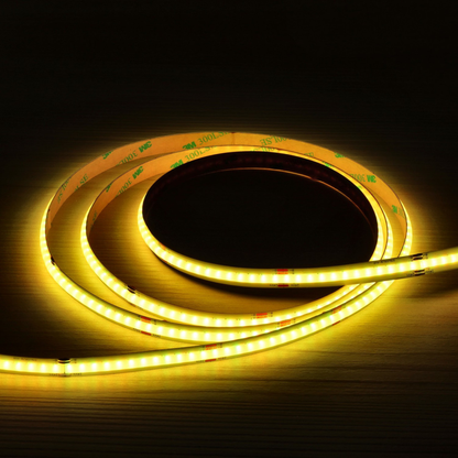 Fita LED COB RGB 24V 5m 12W/m 576 LEDs/m | Luz Homogénea Sem Pontos | IP20 | Interior | Dimável- branco quente
