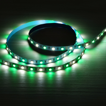 Fita LED RGBW 12V 5m 14.4W/m | SMD5050 60 LEDs/m | IP65 | Exterior | Dimável - verde