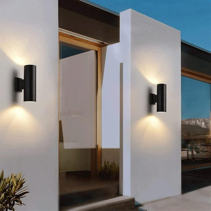 Aplique de Parede Moderno Exterior/Interior 2xGU10 IP54 Alumínio (Up & Down)