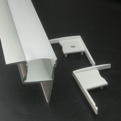 Perfil de Alumínio para Faixa LED 2m – Teto Falso com Difusor Opaco