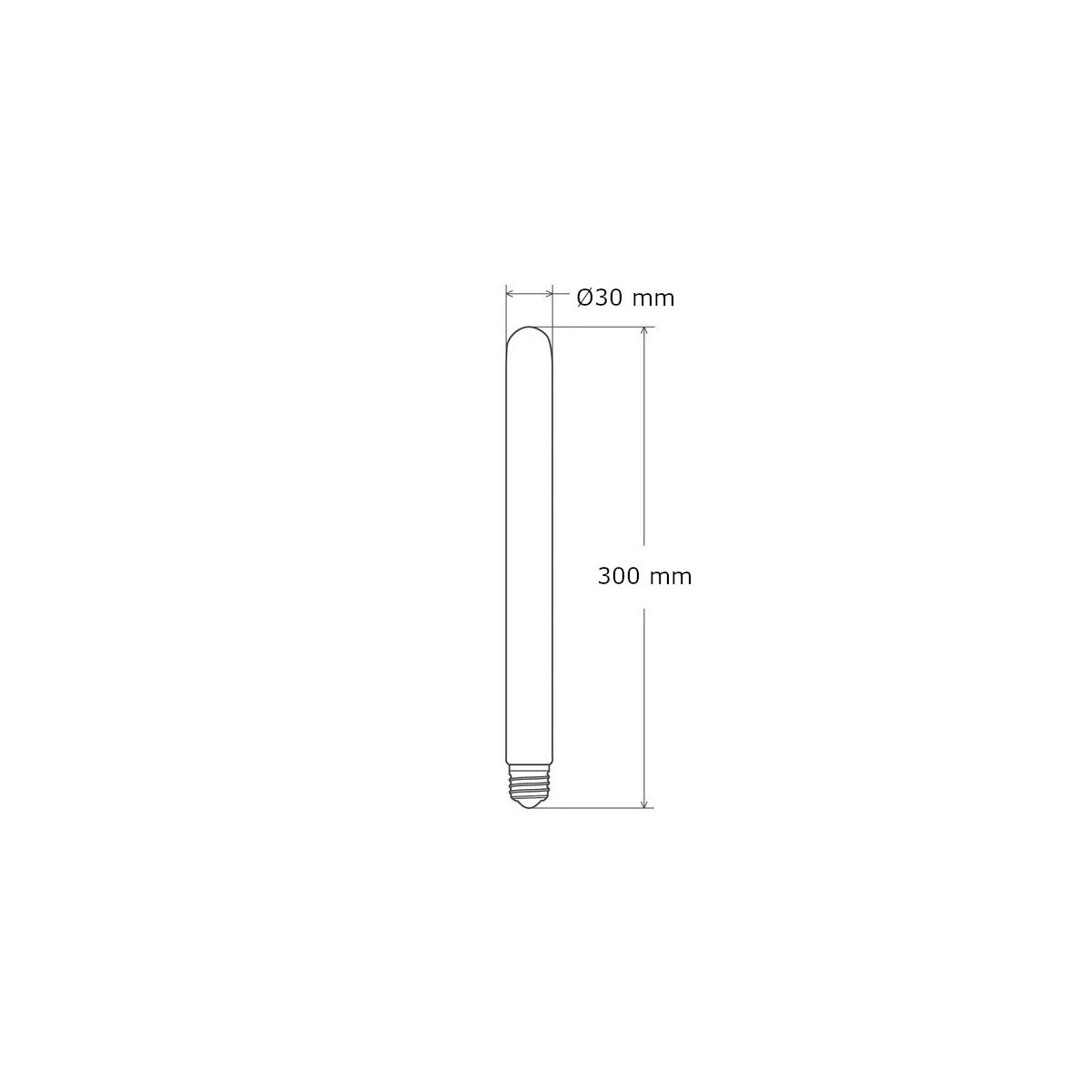 Lâmpada LED Filamento Tubular T30 E27 4W 360lm Branco Quente 2700K 360°