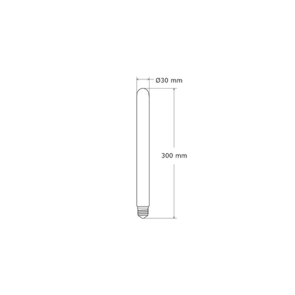 Lâmpada LED Filamento Tubular T30 E27 4W 360lm Branco Quente 2700K 360°