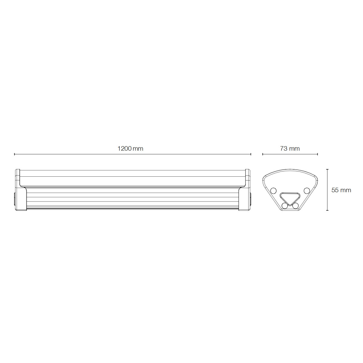 Armadura Barra LED Linear Acoplável 40W 120cm 4000lm 6000K IP42 Lumileds