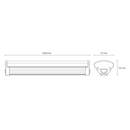 Armadura Barra LED Linear Acoplável 40W 120cm 4000lm 6000K IP42 Lumileds