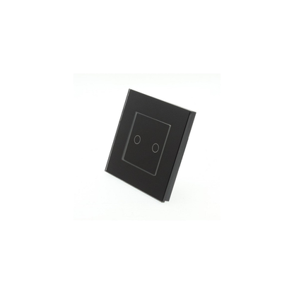 Interruptor Dimmer Touch WiFi + Moldura de Vidro | 700W | App Tuya | Google Home & Alexa | Preto