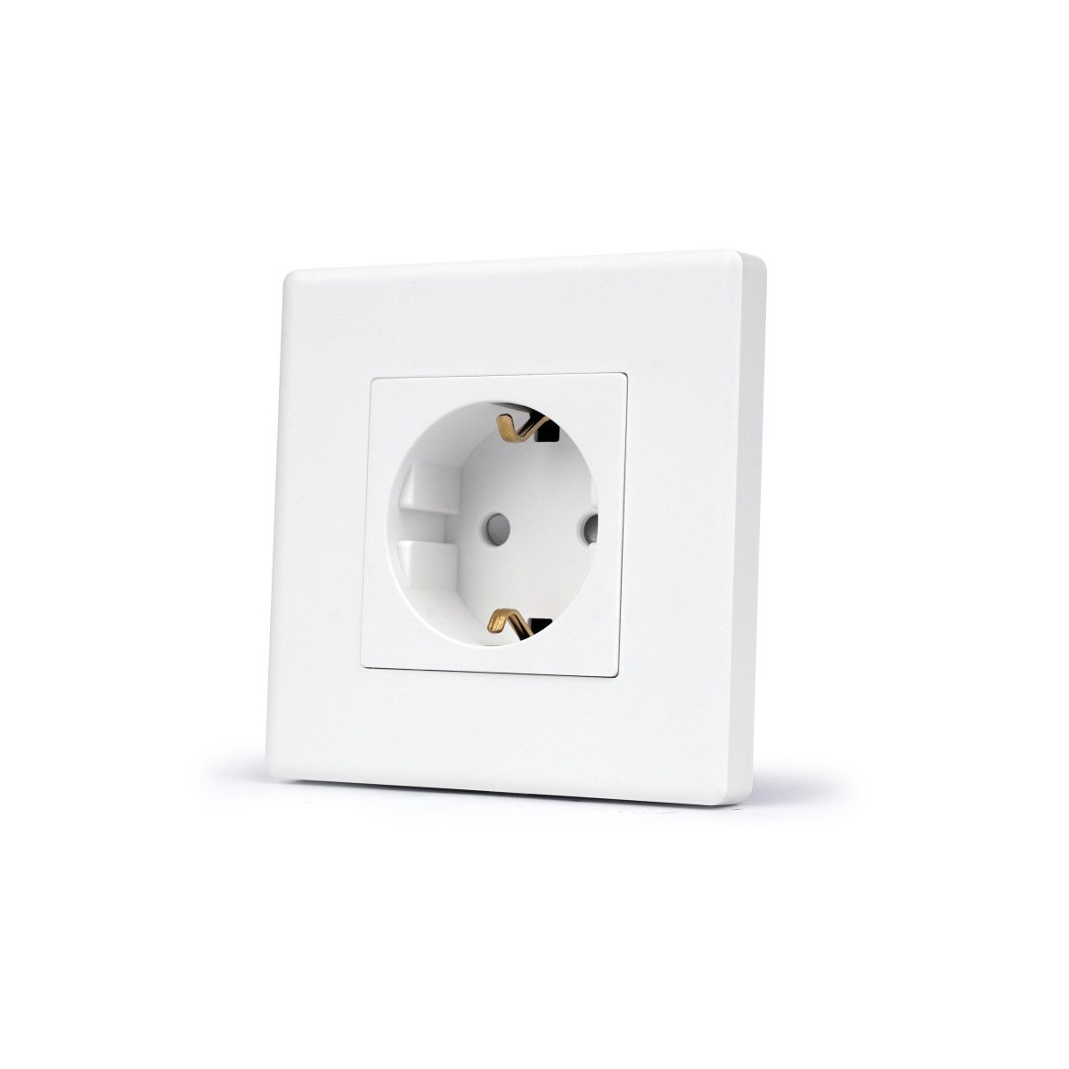 Tomada Schuko WiFi 16A Encastrar + Moldura PC Tuya Alexa Google Branco Preto