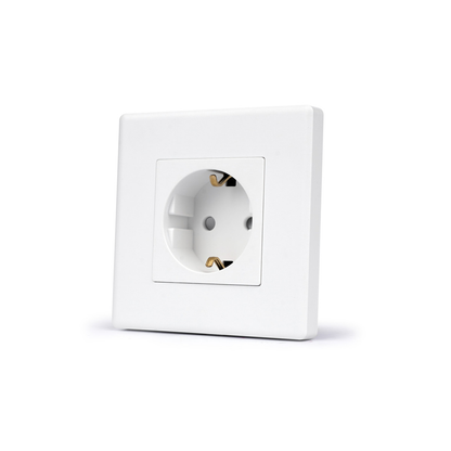 Tomada Schuko WiFi 16A Encastrar + Moldura PC Tuya Alexa Google Branco Preto