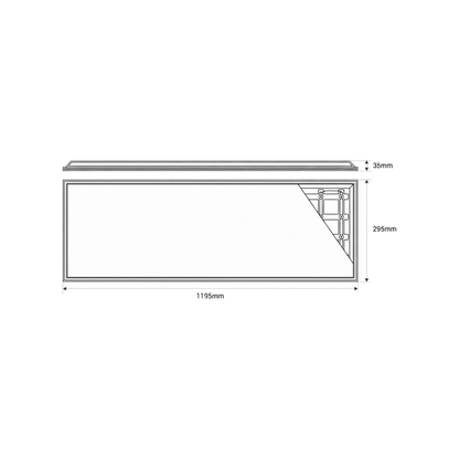 Painel LED 30x120 40W Backlit 3800lm Branco Frio 6000K Neutro 4000K Moldura Branca IP20
