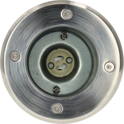 Foco Encastrar Chão GU10 IP65 Exterior Inox Ø110mm Jardins Calçadas CE RoHS