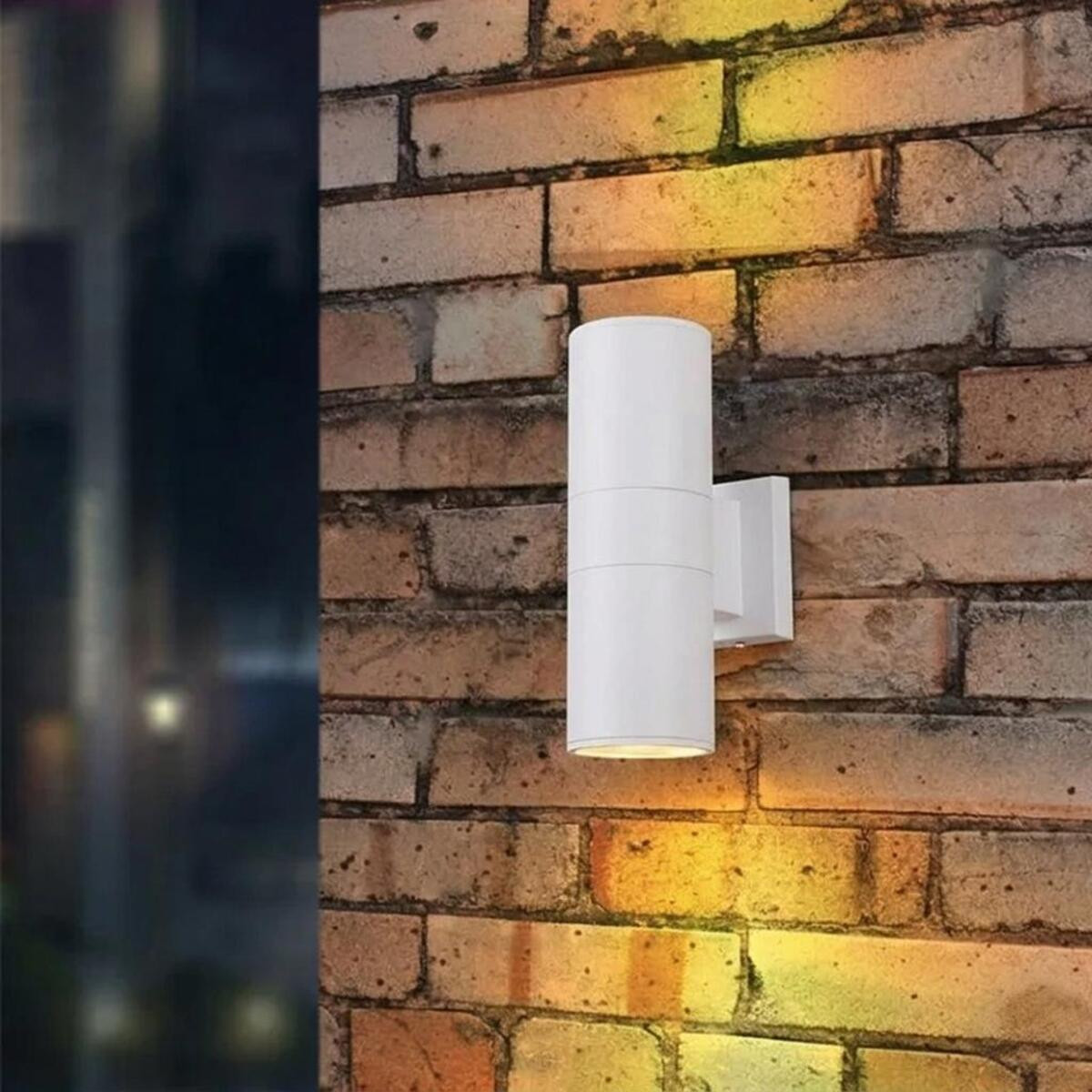Aplique de Parede Moderno Exterior/Interior 2xGU10 IP54 Alumínio