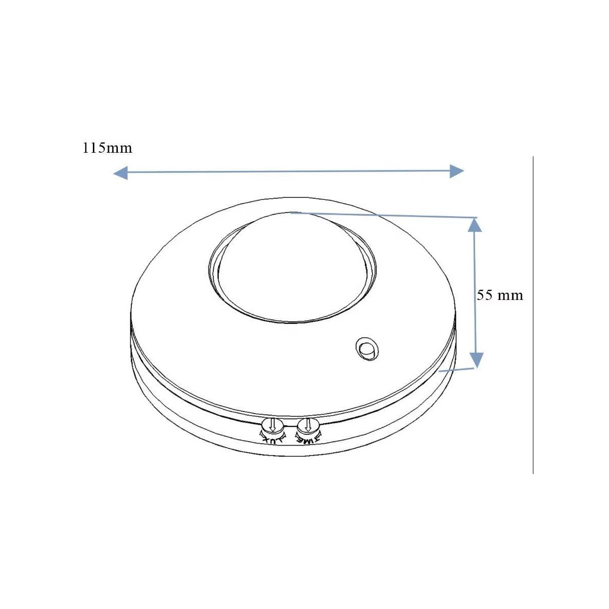 Sensor de Movimento PIR 360º Teto 1200W Ajustável Tempo e Sensibilidade