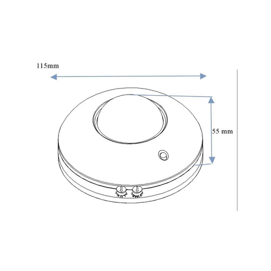 Sensor de Movimento PIR 360º Teto 1200W Ajustável Tempo e Sensibilidade