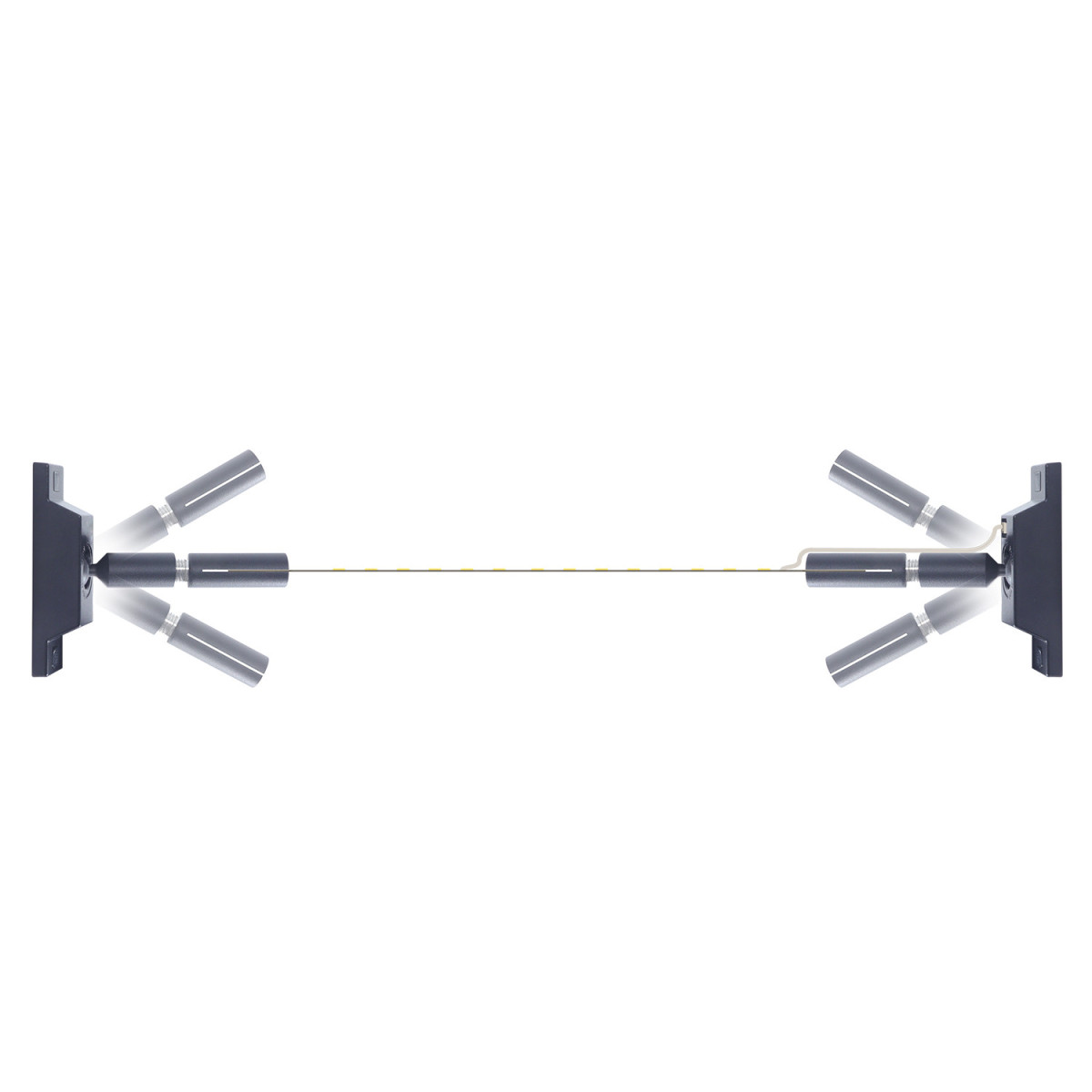 Kit de Montagem Suspenso para Perfil Fita LED com Condutores Integrados – Cabo 1m