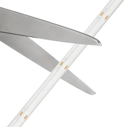 Fita LED COB SCOB cortável com tesoura - marcações de corte visíveis