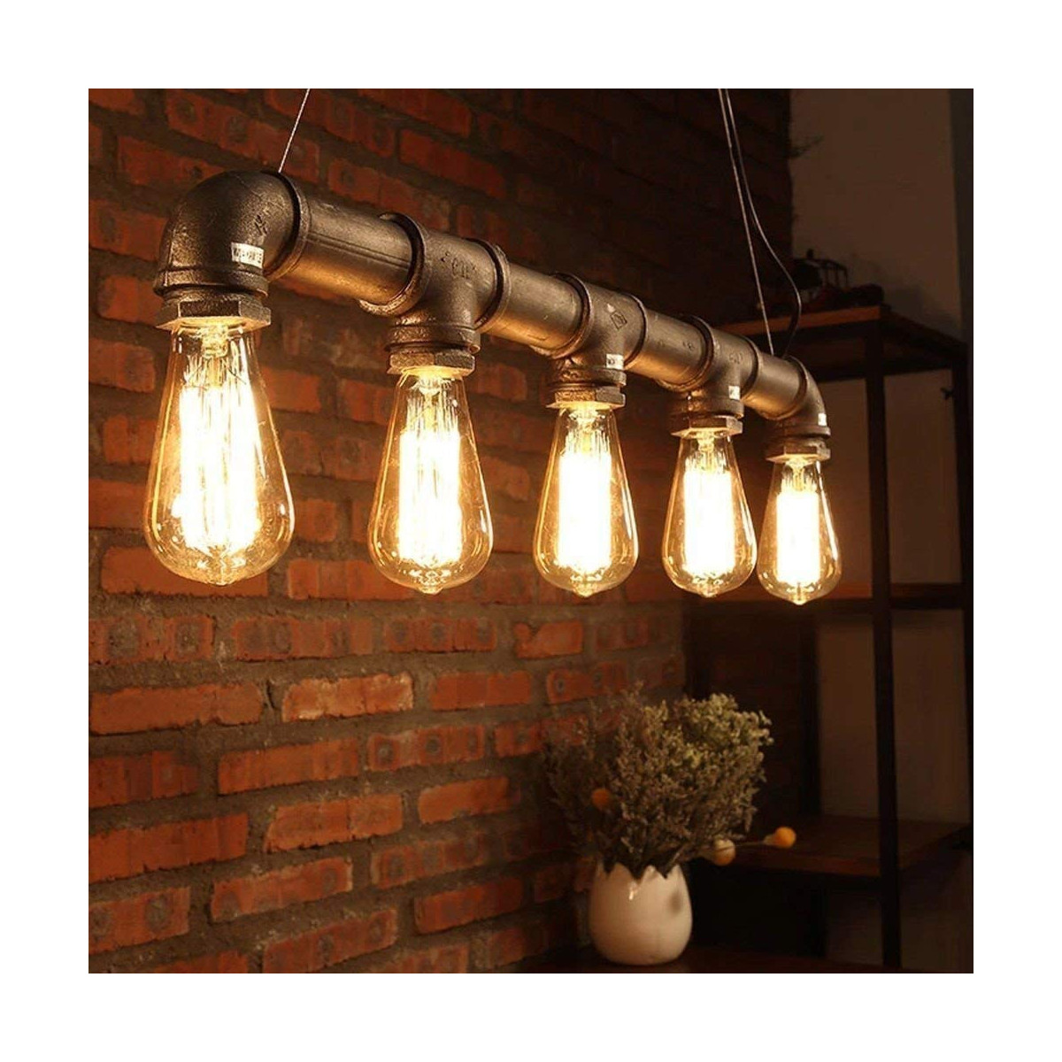 Lâmpada LED Filamento ST64 E27 6W 550lm Branco Quente 2700K Regulável 360° Estilo Edison