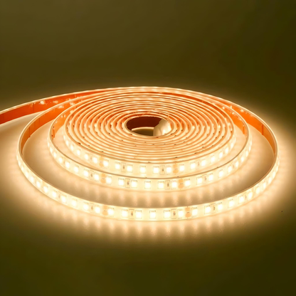 Fita LED 24V SMD IP67 rolo de 20 metros luz quente 3000K