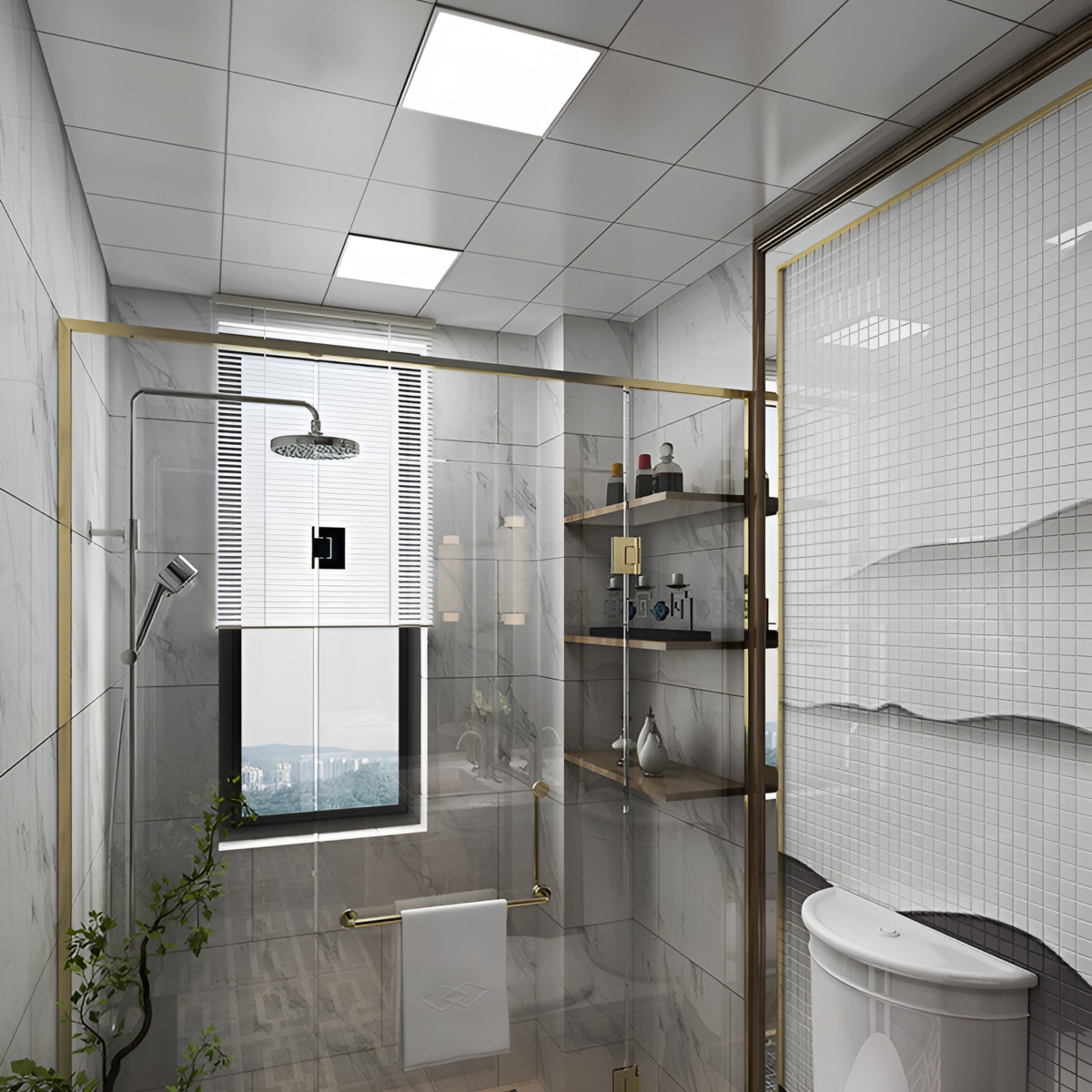 Painel LED 60x60 40W IP65 4000lm Branco Frio 6000K Casa de Banho e Zonas Húmidas