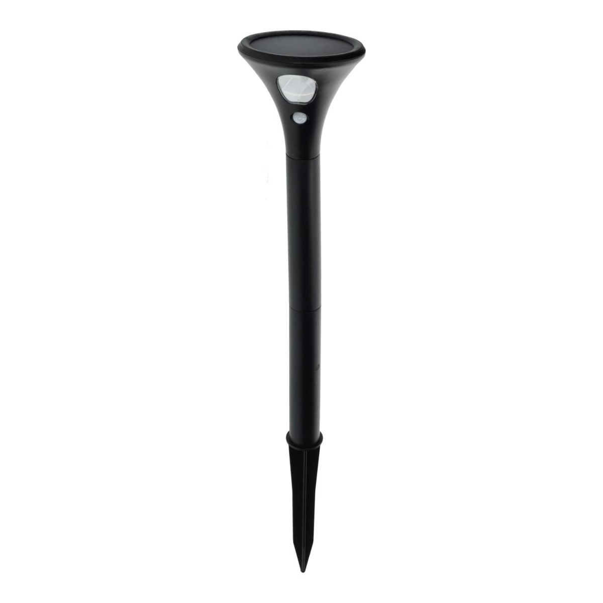 Luz Solar LED Jardim 0,5W IP65 Sensor Movimento PIR Altura Regulável 62cm ABS Preto CE RoHS