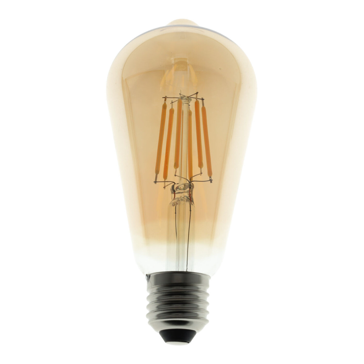 Lâmpada LED Filamento ST64 E27 6W 550lm Branco Quente 2700K Regulável 360° Estilo Edison