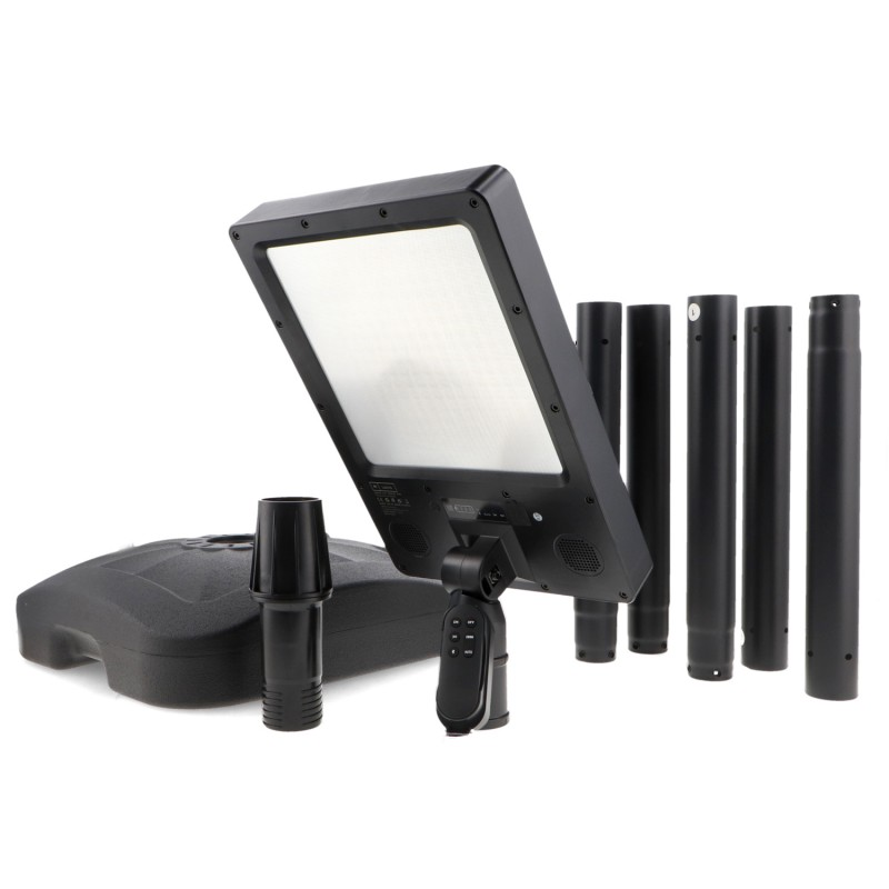 Poste de Iluminação Pública Solar LED 2800lm 2,5M com Coluna Bluetooth