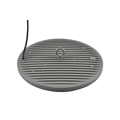 Campânula LED UFO 100W SLIM — vista traseira com dissipador de calor em alumínio e gancho de suspensão
