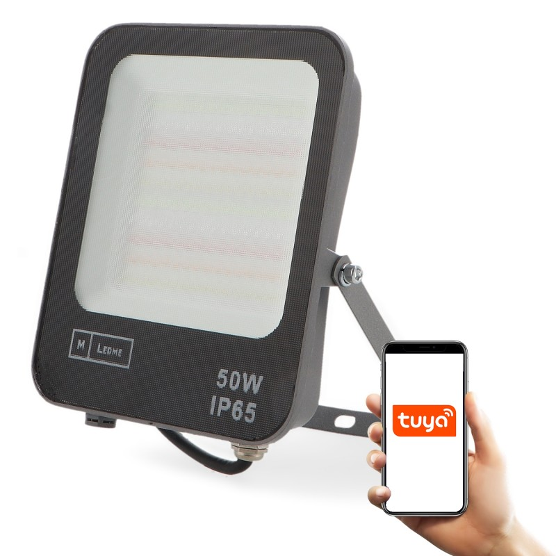 Projetor LED Smarthome 50W RGB+CCT 3750lm | App Tuya | IP65 | Exterior