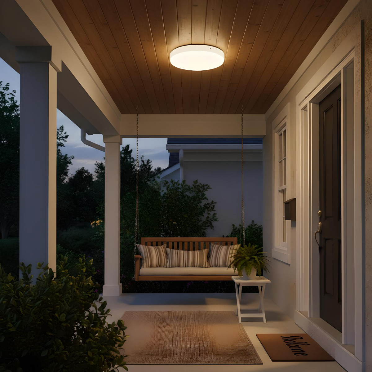 Candeeiro de Teto LED Redondo 24W IP54 | 2400lm | 4000K | Interior e Exterior | Ø200mm - entrada