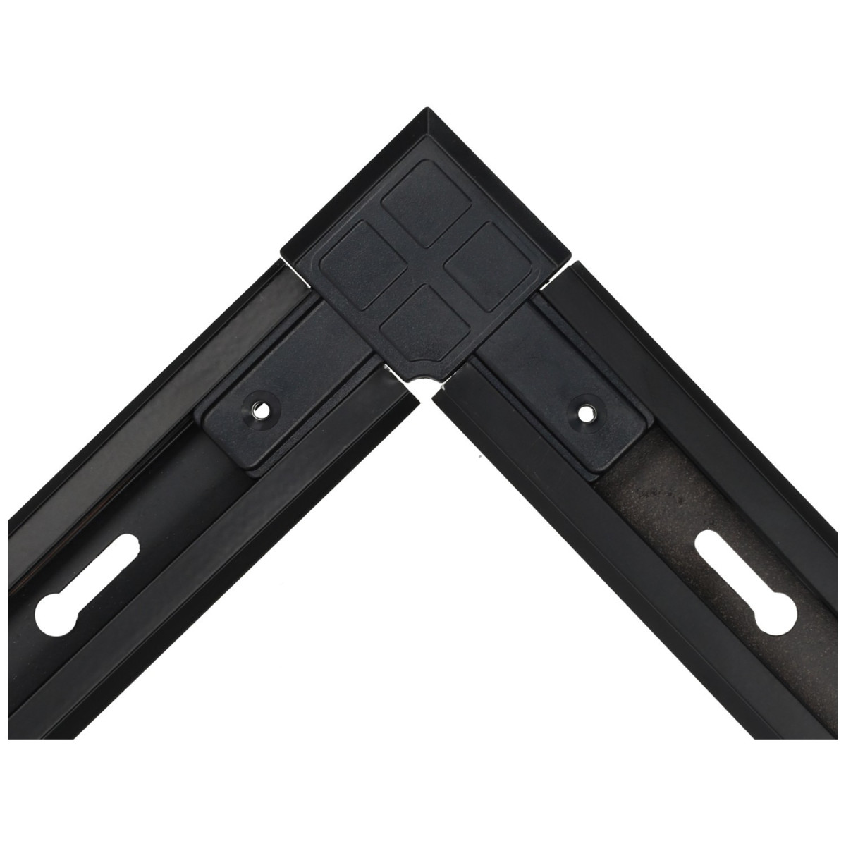 União Curva para Calha de Carril LED Conector em L 90º Preto ou Branco