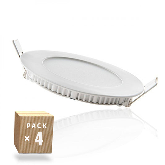 Pacote de 4 painéis LED 6W 600Lm 6000ºK 40.000H [JL-GP-LZ-1-PK4-AP]