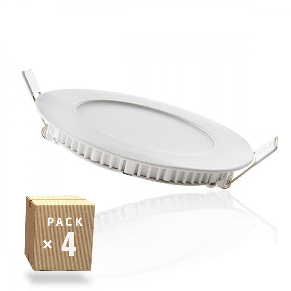 Pacote de 4 painéis LED 6W 600Lm 2700ºK 40.000H [JL-GP-LZ-1-WW-PK4-AP]