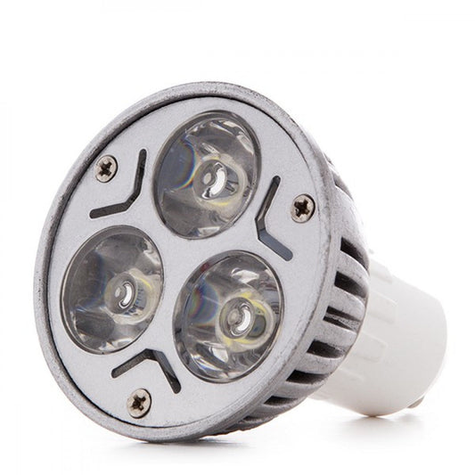 Lâmpada LED GU10 3W 300Lm 4200ºK 40.000H [JL-GU10-3X1W-AW]