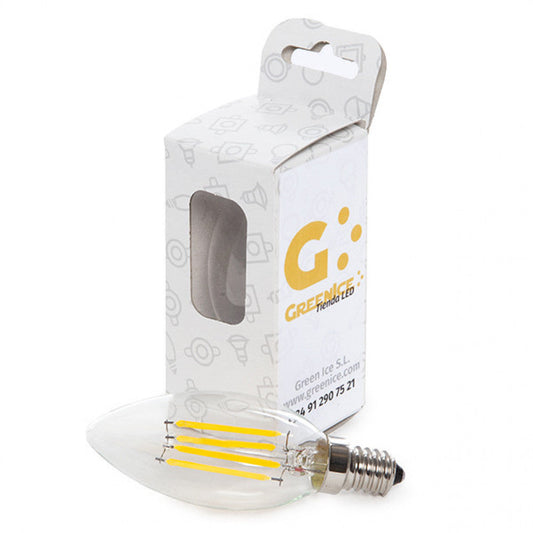Lâmpada LED E14 4W 273Lm 2700ºK Filamento Personalizado Caso 40.000H [JTX-J14DHA42-WW-EP06]