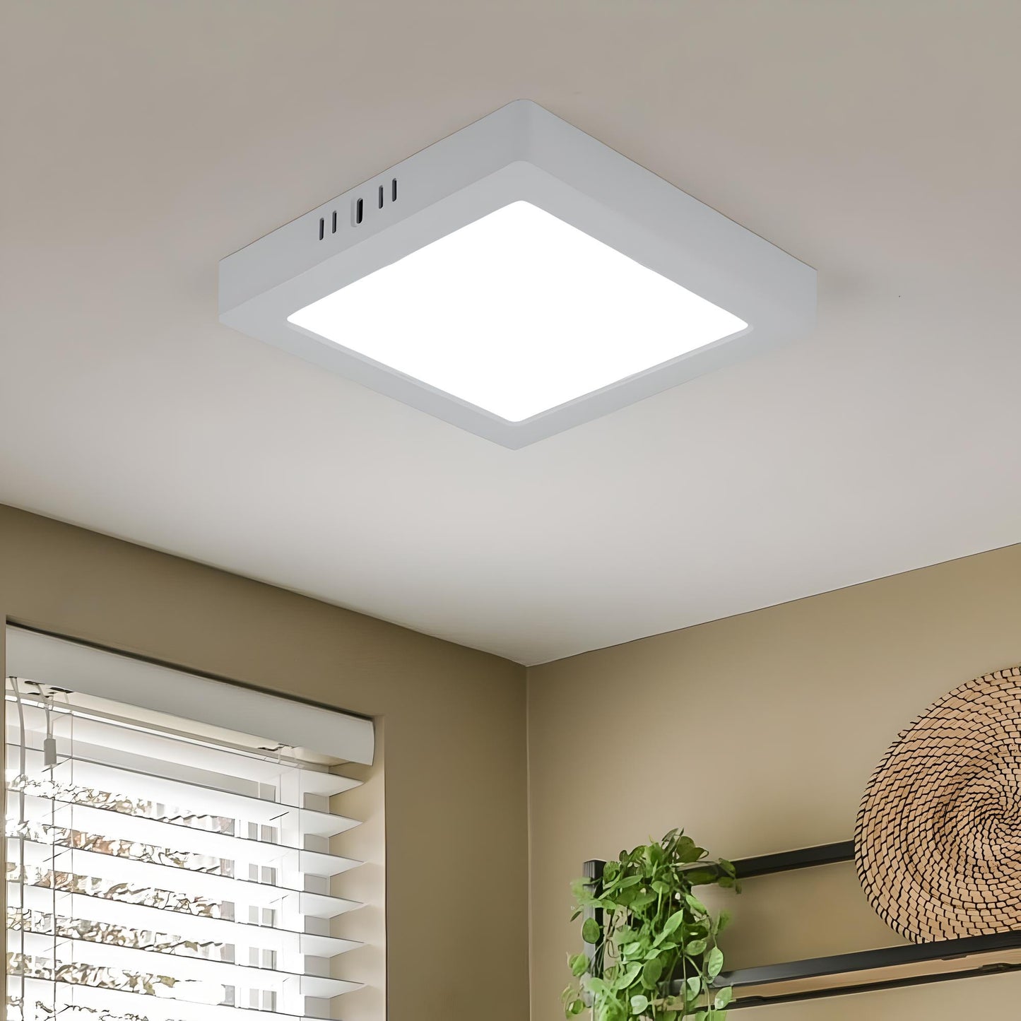 Downlight Quadrado LED 18W Branco 1620lm Superfície 230x230mm
