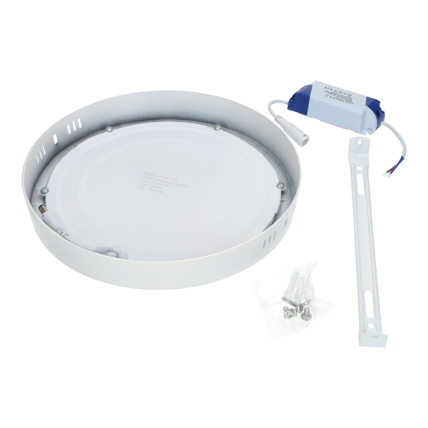 Downlight Circular Saliente LED 18W Branco – 1620lm | Superfície | Ø220mm